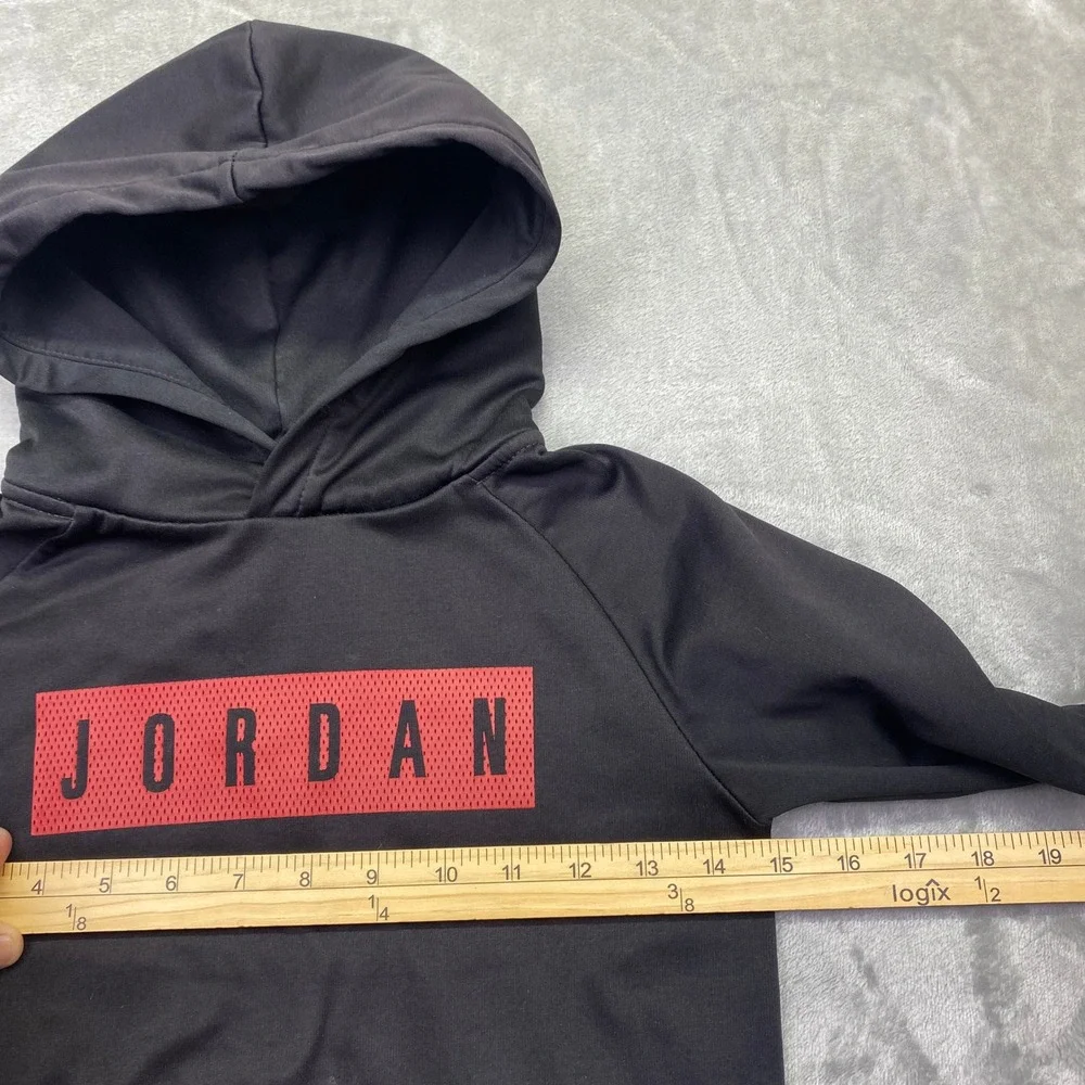 Nike‎ Jordan Dri-Fit Black Red Hoodie Sweatshirt Kids Size 7 116-122cm